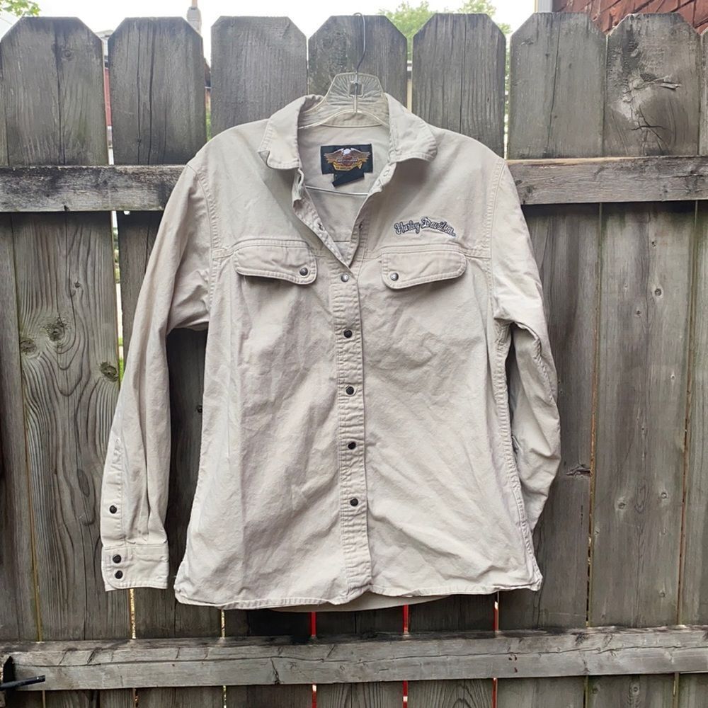 Harley Davidson heavy duty button Down shirt sz. M